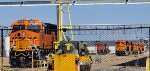 BNSF 3670 With BNSF 3664, 3666, 3669, and 3665 All Lined Up Behind Her